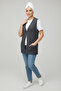 Women's Vest with Three Button Pockets on the Front - 2