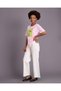Senior Girls Pink Embroidered Front Tie T-shirt - 2