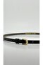 Elegantly Designed Thin Bitter Brown Women's Belt with Minimal Buckle, Compatible with Trousers, Jackets, Dresses, and Shirts - 3