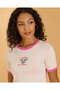 Women Pink My Melody Rib T Shirt - 4