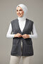 Women's Vest with Three Button Pockets on the Front - 4