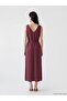 Pink V-Neck Modal Blend Dress - 4