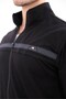 Black Noir Line Hoodless Zipper Top and Jogger Bottom Tracksuit Set - 7