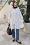 White Tunic with Ruffles and Patches