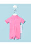 Infant Girls Pink Printed Swimsuit - 4