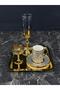 6-Person Gold Coffee Presentation Set – Gold Coffee Cup, Turkish Coffee Cup, Coffee Saucer and Tray - Luxury Coffee Set - 5