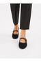 Black Buckle Tweed Fabric Women's Ballerinas Daily Comfortable Stylish Useful Ballerinas - 4