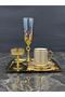 6-Person Gold Coffee Presentation Set – Gold Coffee Cup, Turkish Coffee Cup, Coffee Saucer and Tray - Luxury Coffee Set - 3