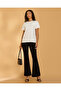 Women Black Wide Leg Leggings - 5