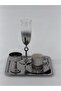 6-Person Silver Coffee Presentation Set – Silver Coffee Cup, Turkish Coffee Bowl, Coffee Saucer and Tray - Luxury Coffee Set - 7