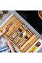 Bamboo Drawer Organizer with 5 Compartments – Expandable 7 Section Cutlery Tray, Kitchen - 4