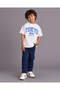 Boys Navy 5 Pocket Pullon Jeans - 2