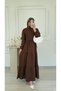 Molly Nelly Women's Button Detailed Long Muslin Dress - 4