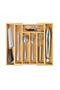 Bamboo Drawer Organizer with 5 Compartments – Expandable 7 Section Cutlery Tray, Kitchen