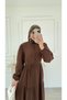 Molly Nelly Women's Button Detailed Long Muslin Dress - 6