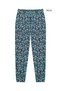 Women's Florina Normal Waist Elastic Waist Floral Printed Narrow Leg Stretchy Combed Cotton Trousers Blue - 2