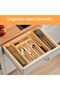 Bamboo Drawer Organizer with 5 Compartments – Expandable 7 Section Cutlery Tray, Kitchen - 2