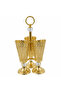 3-Piece Gold Cutlery Organizer Stand Set – Luxury Utensil Holder for Dining Table 30 cm