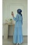 Molly Nelly Women's Button Detailed Long Muslin Dress - 7