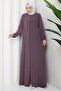 Pleated Back Ferace Mink Hm2906 - 4