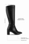 Lorry Women's Blunt Toe Stitched Detailed Heeled Boots B4251 - 3