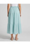 Women Teal Tiered Skirt - 2