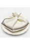 Colorado Stripe Stone Detailed 6-Piece Cream Linen Napkin Set 34X34 - 4
