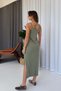 Modal Dress with Adjustable Straps and Slits - Khaki - 3