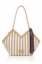 Women's Linen Shoulder Bag Straw Look Stylish Daily Hand and Shoulder Bag Large Volume Zippered Bag