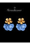 Blue Floral Earrings