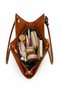 Women's Linen Shoulder Bag Straw Look Stylish Daily Hand and Shoulder Bag Large Volume Zippered Bag - 2