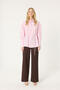Rose Detailed Striped Shirt - 4