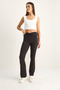 Women's Black High Waist Drawstring Detailed Spanish Leggings Ot261055 60286199 - 2