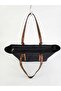 Women's Original Black Straw Shoulder Bag Large Size Adjustable Strap Zipper Closure Daily Use - 5