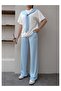 Contrast Detail Shawl Tracksuit Set - 3
