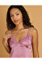 Women Pink Satin Chemise - 4