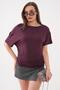 Women's Oversize Blouse with Gathered Side Detail 260448 - 4