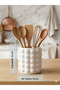 Premium Bubble Design Stone Powder Spoon Holder - Countertop Upright Spoon Holder - Kitchen Organizer - 13 cm - 2