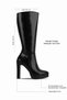 Laugh Women's Pointed Toe High Heeled Boots with Sewing Detail B4250 - 4