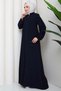 Pleated Back Ferace Navy Blue Hm2906 - 8