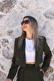 Khaki Linen Buttoned Short Jacket - 3