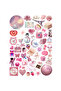 56 Pieces Pinky Sticker Set with Downtown, Summer and Sea Themes - Sticker Set Sketchbook