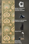Sdt Green Vintage Floral Patterned Carpet Woven Base Decorative Carpet Sdt801 - 7