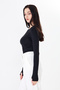 Women's Brown Long Sleeve Crew Neck Stretch Fabric Basic Body Blouse Slim Fit - 7