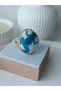 Blue Poisonous Frog White Polymer Clay Handmade Women's Ring Special Design Adjustable Size - 4