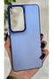Samsung Galaxy S26 Ultra Compatible Blue Color Gradient Matte Silicone Case with Camera Frame Luxury Electro