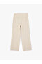 Comfortable Fit Pocket Detailed High Waist Palazzo Pants - 4