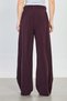 Women's Loose Trousers with Elastic Waist - Plum - 5