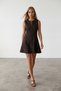 Brown Slit Collar Waist-Sitting Mini Length Jean Dress Alc-X15470 - 6
