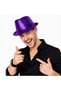 Purple Sequined Disco Party Hat Adult Glittery Fedora Model - 3